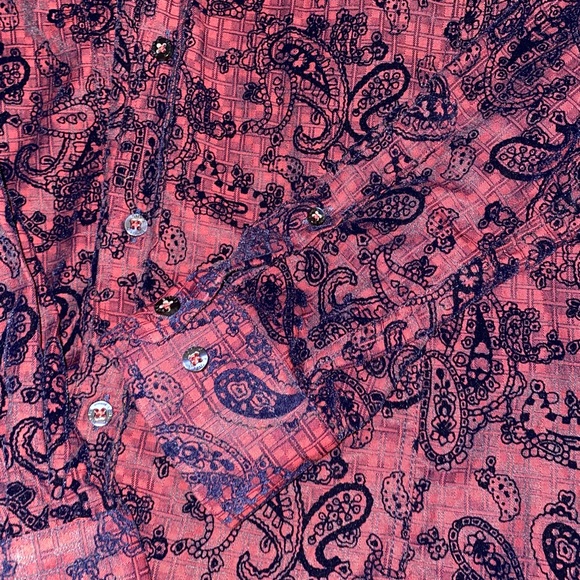 Eight X Premium by Buckle burgundy slim fit long sleeve button down shirt - Picture 8 of 12